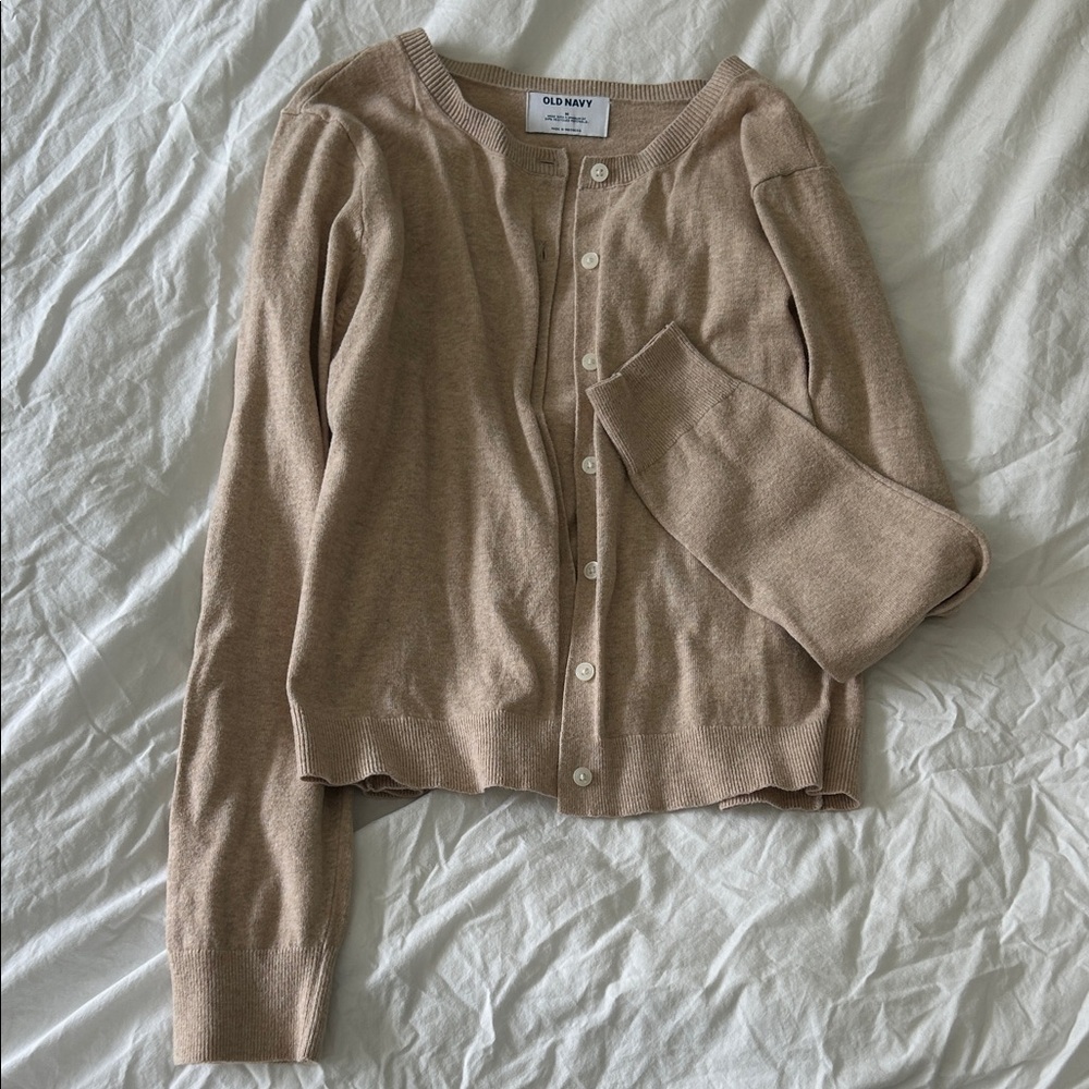Old navy beige button up cardigan